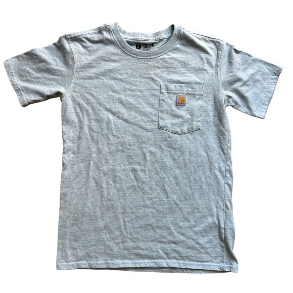 Carhartt Loose Fit Light Blue Front Pocket T Shirt Size Small - Picture 1 of 7